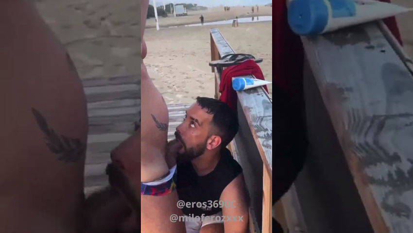 took dick on the beach
